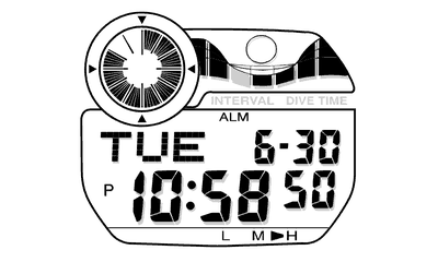 3184 · Diver, tide graph and Moon (2009)